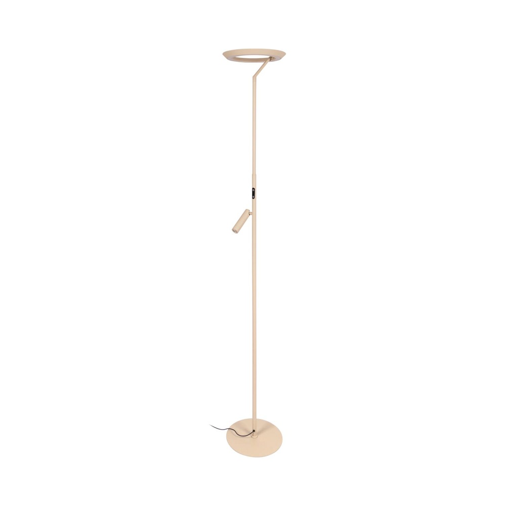 Lucide Design vloerlampCeleste zand bruin Ø 28cm met leeslampje - 03745/25/41
